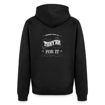 programmation cool ordinateur présent bio hack - Veste à capuche bio Premium Unisexe - noir - Dos - Nico (187cm)