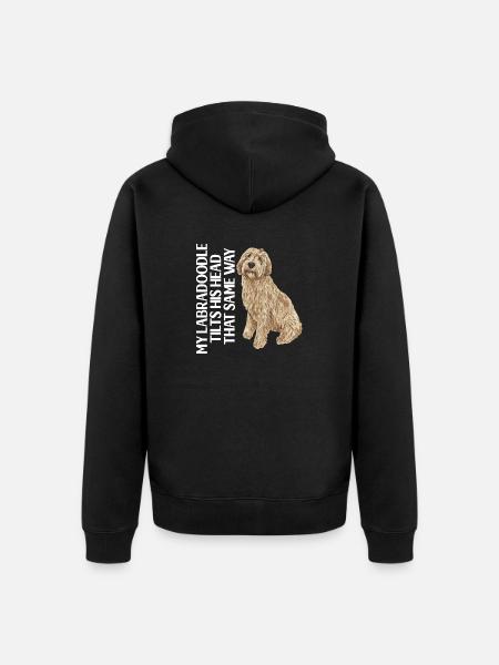 Labradoodle Hund - Unisex Premium Bio Zip Hoodie - Schwarz