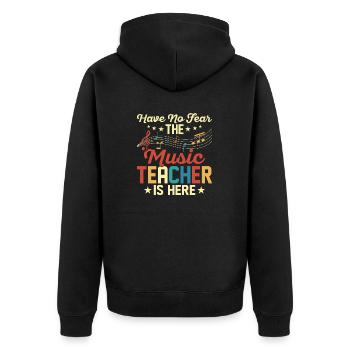 N’ayez pas peur Le professeur de musique est ici School Inst - Veste à capuche bio Premium Unisexe - noir - Dos - Nico (187cm)