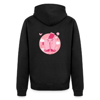 Mizo le gangster - Veste à capuche bio Premium Unisexe - noir - Dos - Nico (187cm)