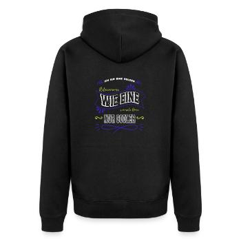 hundefreund bullterrier geburtstagsgeschenkidee - Unisex Premium Bio Zip Hoodie - Schwarz - Hinten - Nico (187cm)