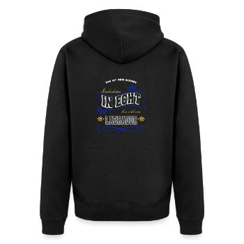 bday zitat weihnachten hunderasse dogge geek welpe - Unisex Premium Bio Zip Hoodie - Schwarz - Hinten - Nico (187cm)