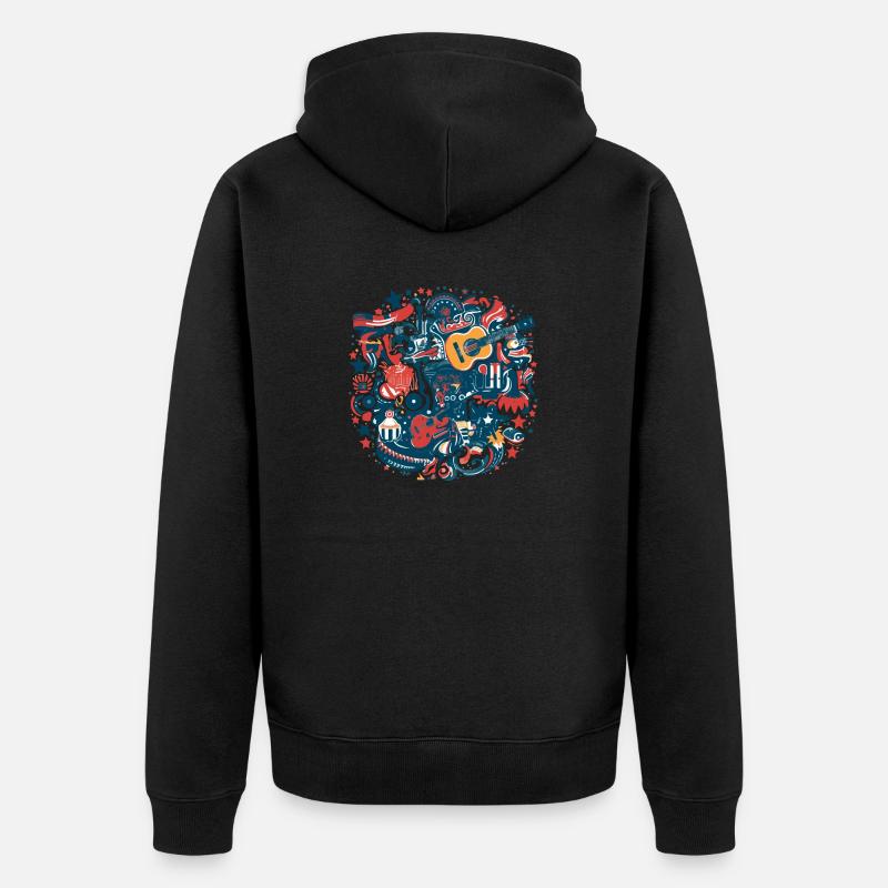 Folklore américain - Veste à capuche bio Premium Unisexe - noir