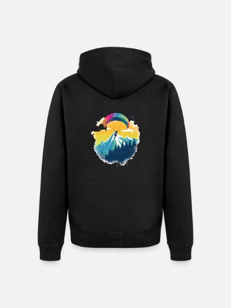 Paragliding Marco - Unisex Premium Organic Zip Hoodie - black