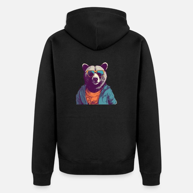 Jim l'ours - Veste à capuche bio Premium Unisexe - noir