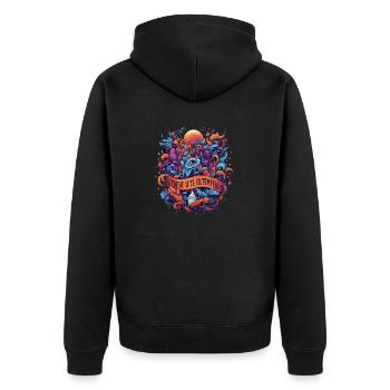 Mystical Dragon Artwork Baby Dragon - Veste à capuche bio Premium Unisexe - noir - Dos - Nico (187cm)