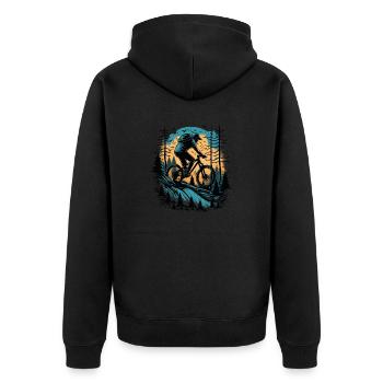 Celui qui freine perd - Mountainbike Bike VTT Biker - Veste à capuche bio Premium Unisexe - noir - Dos - Nico (187cm)