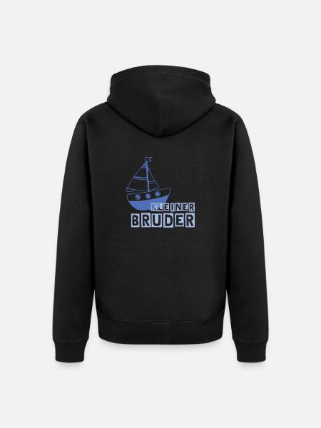Kleiner Bruder - Unisex Premium Bio Zip Hoodie - Schwarz