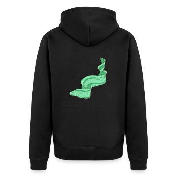 Meerestiere - Unisex Premium Bio Zip Hoodie - Schwarz - Hinten - Nico (187cm)