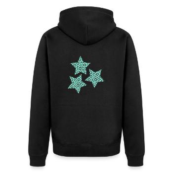 CHRISTMAS. MERRY CHRISTMAS. MERRY CHRISTMAS. NEW YEAR’S DAY - Unisex Premium Organic Zip Hoodie - black - Back - Nico (187cm)