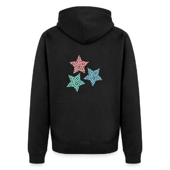HAPPY NEW YEAR. SAINT SYLVESTER. NEW YEAR - Unisex Premium Organic Zip Hoodie - black - Back - Nico (187cm)