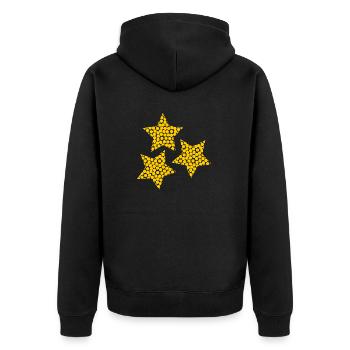 CHRISTMAS. MERRY CHRISTMAS. MERRY CHRISTMAS. NEW YEAR’S DAY - Unisex Premium Organic Zip Hoodie - black - Back - Nico (187cm)