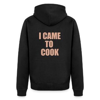 i came to cook lusitges Design for cooking fans - Unisex Premium Organic Zip Hoodie - black - Back - Nico (187cm)