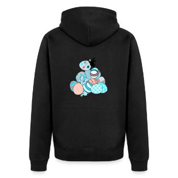Le lapin de Pâques - Veste à capuche bio Premium Unisexe - noir - Dos - Nico (187cm)