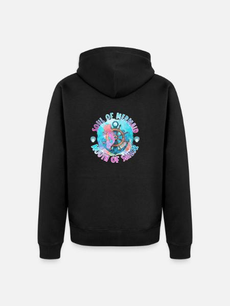 Ocean Sublimation - Unisex Premium Organic Zip Hoodie - black