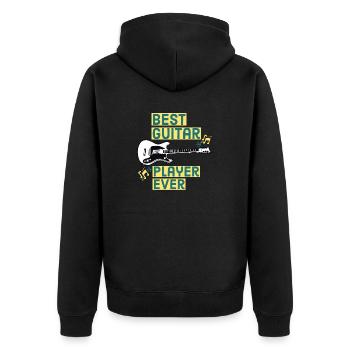 Meilleur guitariste de tous les temps - Veste à capuche bio Premium Unisexe - noir - Dos - Nico (187cm)