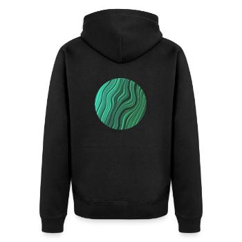 Green Planet - Unisex Premium Bio Zip Hoodie - Schwarz - Hinten - Nico (187cm)