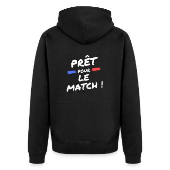 Le meilleur t-shirt de football - Veste à capuche bio Premium Unisexe - noir - Dos - Nico (187cm)