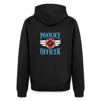 Pool Guy Cleaner Pool Service Agent de poolice - Veste à capuche bio Premium Unisexe - noir - Dos - Nico (187cm)
