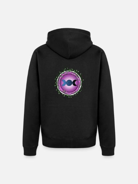 Triple Goddess, Night Sky - Unisex Premium Organic Zip Hoodie - black