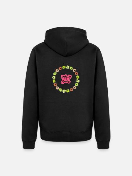 Wake up - Unisex Premium Organic Zip Hoodie - black