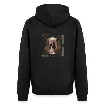 Woman with butterflies - Unisex Premium Organic Zip Hoodie - black - Back - Nico (187cm)