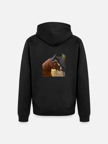 Ein Zarter Pferdekuss - Unisex Premium Bio Zip Hoodie - Schwarz