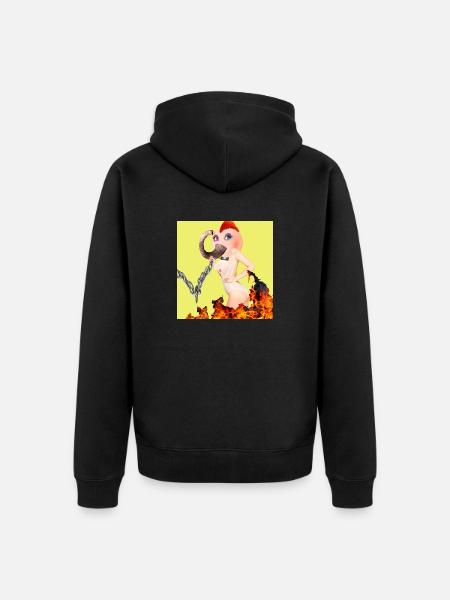 Bad Girl - Unisex Premium Bio Zip Hoodie - Schwarz