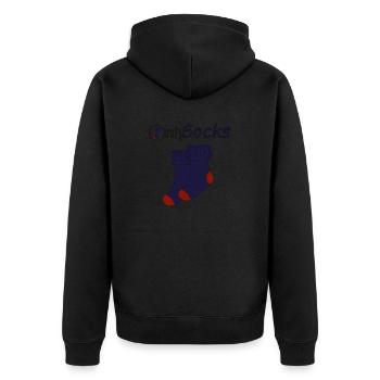 Only Socks - Unisex Premium Organic Zip Hoodie - black - Back - Nico (187cm)