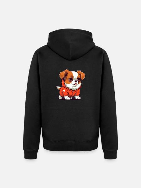 Cool Dog - Unisex Premium Organic Zip Hoodie - black