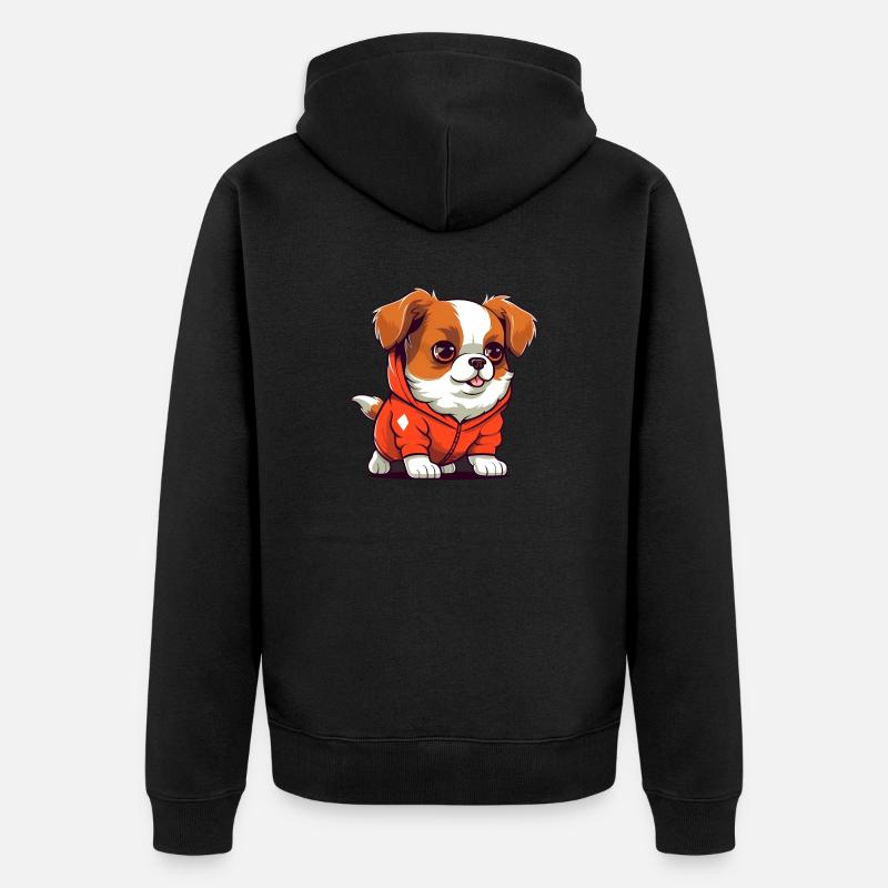 Chien cool - Veste à capuche bio Premium Unisexe - noir