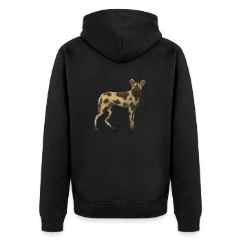 Chien sauvage - Veste à capuche bio Premium Unisexe - noir - Dos - Nico (187cm)