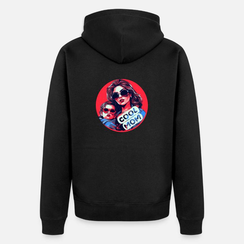 Maman cool - Veste à capuche bio Premium Unisexe - noir