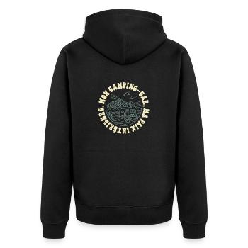 Mon camping-car, ma paix intérieure - Veste à capuche bio Premium Unisexe - noir - Dos - Nico (187cm)