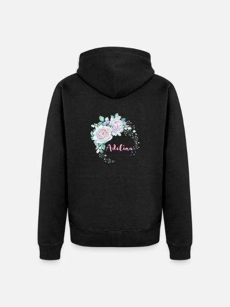 Für Adelina - Unisex Premium Bio Zip Hoodie - Schwarz