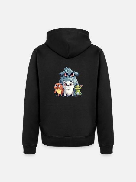 Streums n°1 - Unisex Premium Organic Zip Hoodie - black