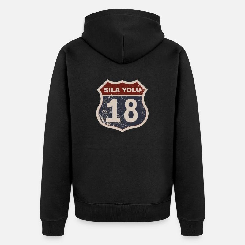 Çankırı - Unisex Premium Bio Zip Hoodie - Schwarz