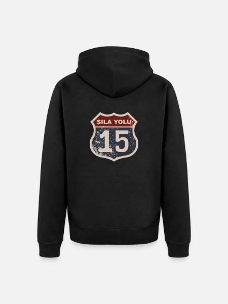 Burdur - Unisex Premium Organic Zip Hoodie - black