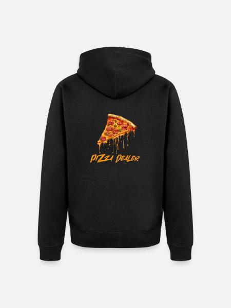 Pizza Dealer - Unisex Premium Organic Zip Hoodie - black