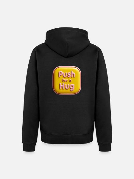 Push for ahug - Unisex Premium Organic Zip Hoodie - black