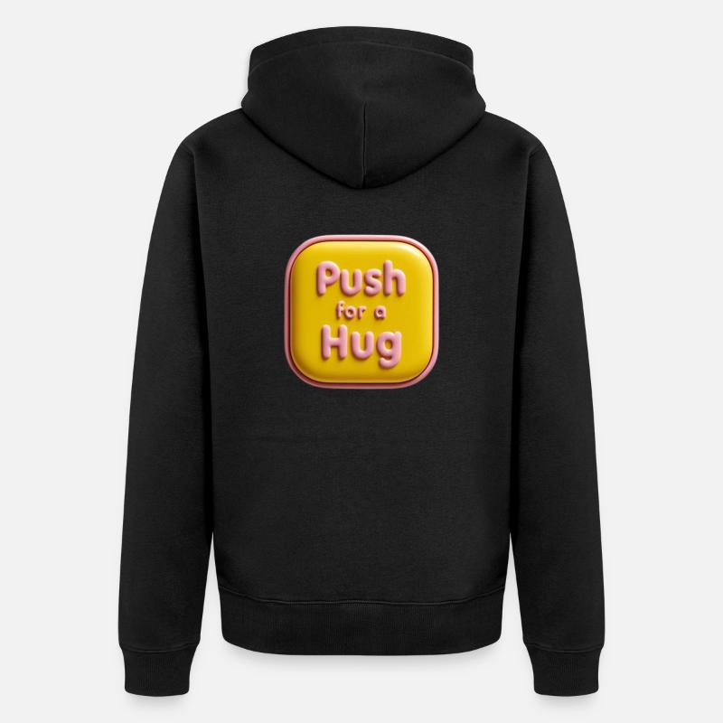 Pousser pour ahug - Veste à capuche bio Premium Unisexe - noir