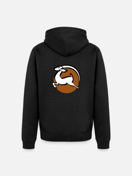 Africa Antelope - Unisex Premium Organic Zip Hoodie - black