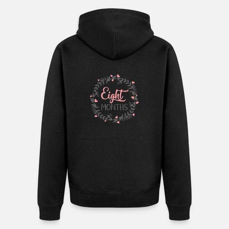 CŒUR DES HUIT JALONS - Veste à capuche bio Premium Unisexe - noir
