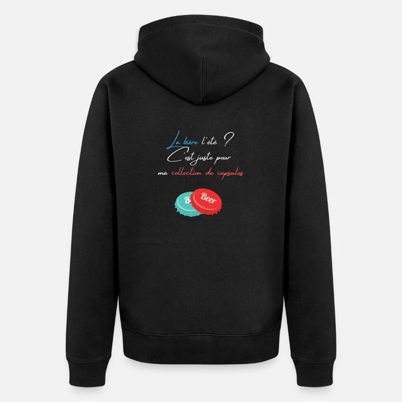 La bière l'été? - Veste à capuche bio Premium Unisexe - noir