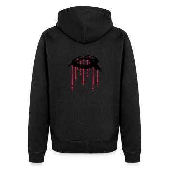 symbole d'anarchie goutte de sang - Veste à capuche bio Premium Unisexe - noir - Dos - Nico (187cm)