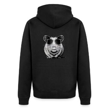 Lunettes de soleil cool cochon d’Inde design amusant 2 - Veste à capuche bio Premium Unisexe - noir - Dos - Nico (187cm)