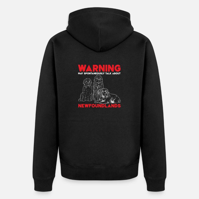 Terre-Neuve Chien de Terre-Neuve - Veste à capuche bio Premium Unisexe - noir