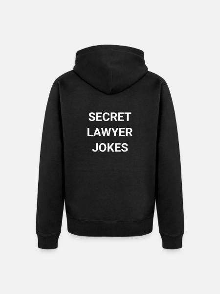 Secret Lawyer Jokes - Unisex Premium Organic Zip Hoodie - black