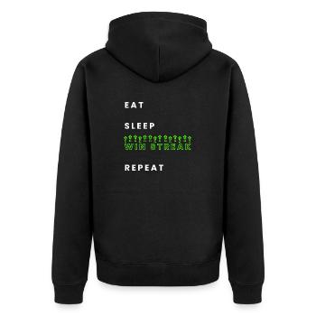 Manger le sommeil Gagner Série Répéter - Veste à capuche bio Premium Unisexe - noir - Dos - Nico (187cm)