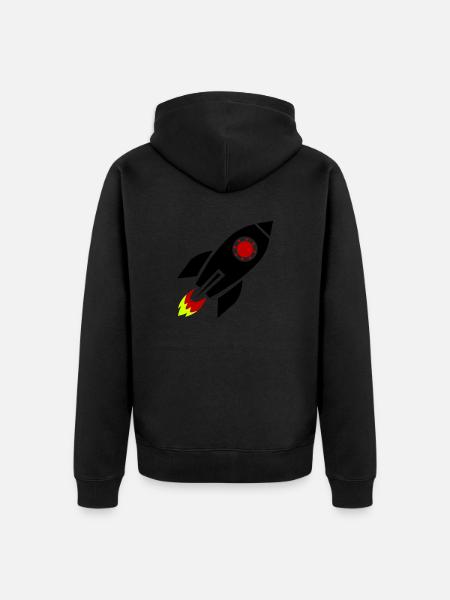 fusée - Veste à capuche bio Premium Unisexe - noir